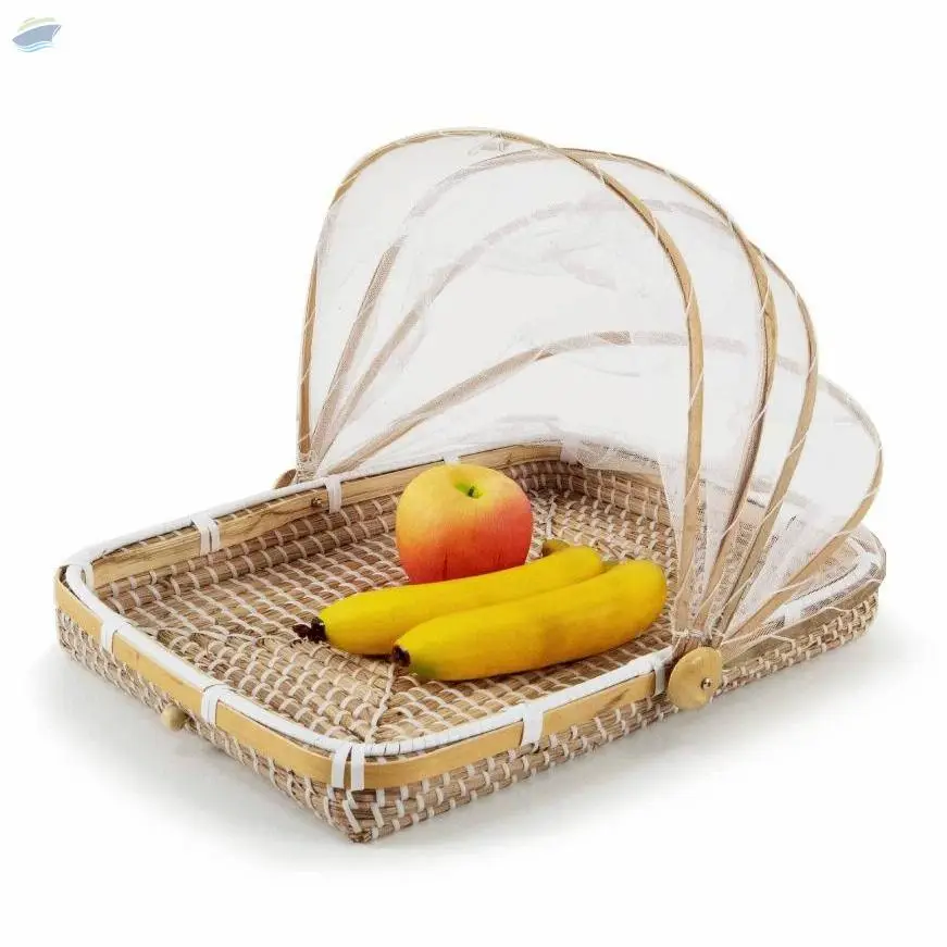Bamboo Tent Basket Serving Food Outdoor Picnic