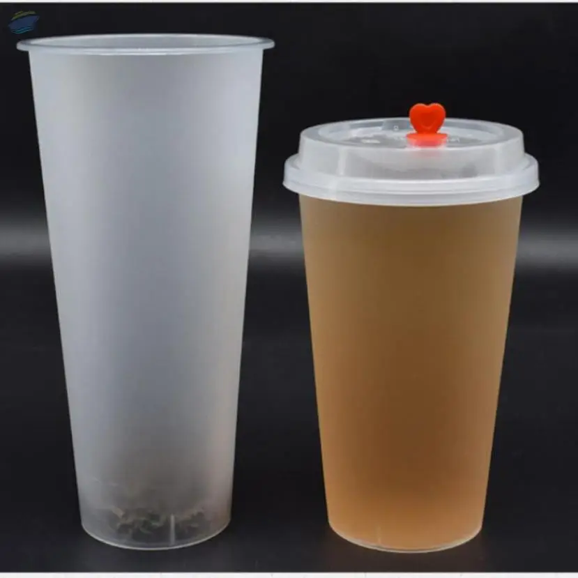 Bubble Tea Plastic Cup with Lid