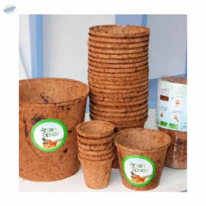 Natural Materials With Coconut Coir Pot