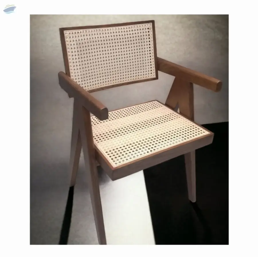 Solid Wooden Rattan Webbing Chair